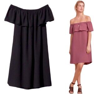 Wilfred Neuchatel off the shoulder black mini dress size S excellent condition